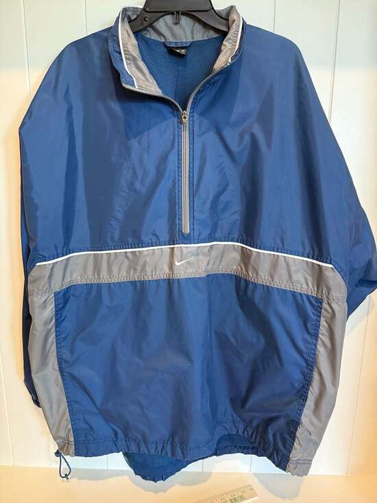 Nike Other - Vintage Nike 90s Quarter Zip Blue and Grey Windbreaker Pullover Jacket